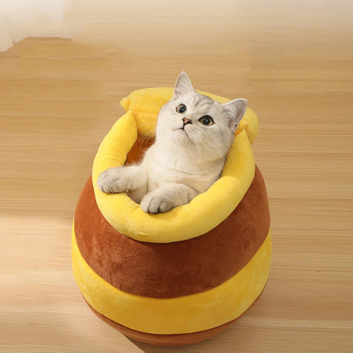 Adorable Honey Jar Cat Bed