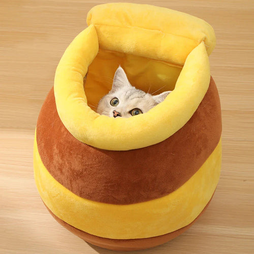 Adorable Honey Jar Cat Bed