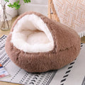 Plush Round Pet Bed – Warm & Cosy Calming Mattress for Cats & Dogs