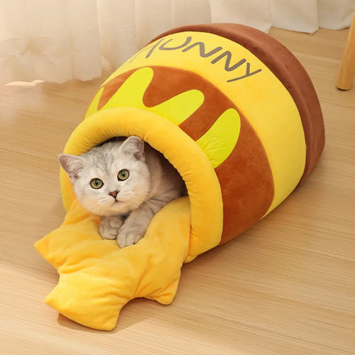 Adorable Honey Jar Cat Bed
