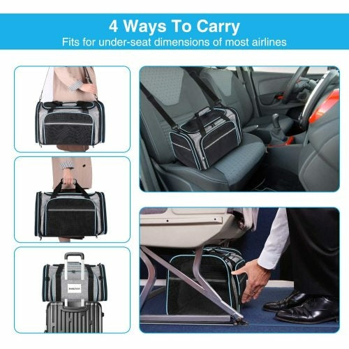 Expandable Pet Carrier Backpack for Cats & Small Dogs